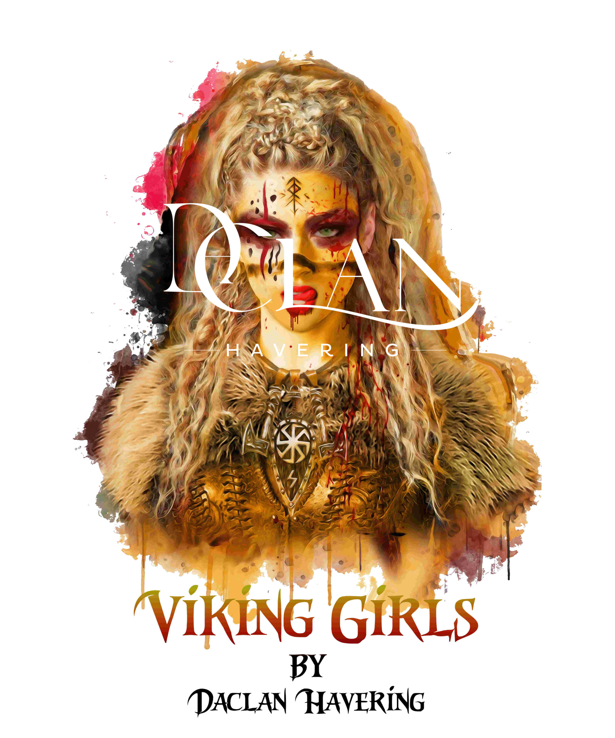 Viking Girls by Daclan Havering "bloody lips"